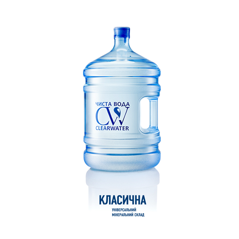 Вода питна бутильована CLEARWATER, негазована 18,9л